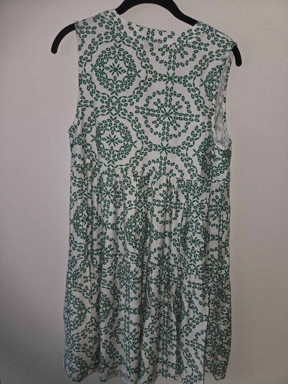 Cupshe White & Green V-Neck Printed Midi Dress - Picture 8 of 9